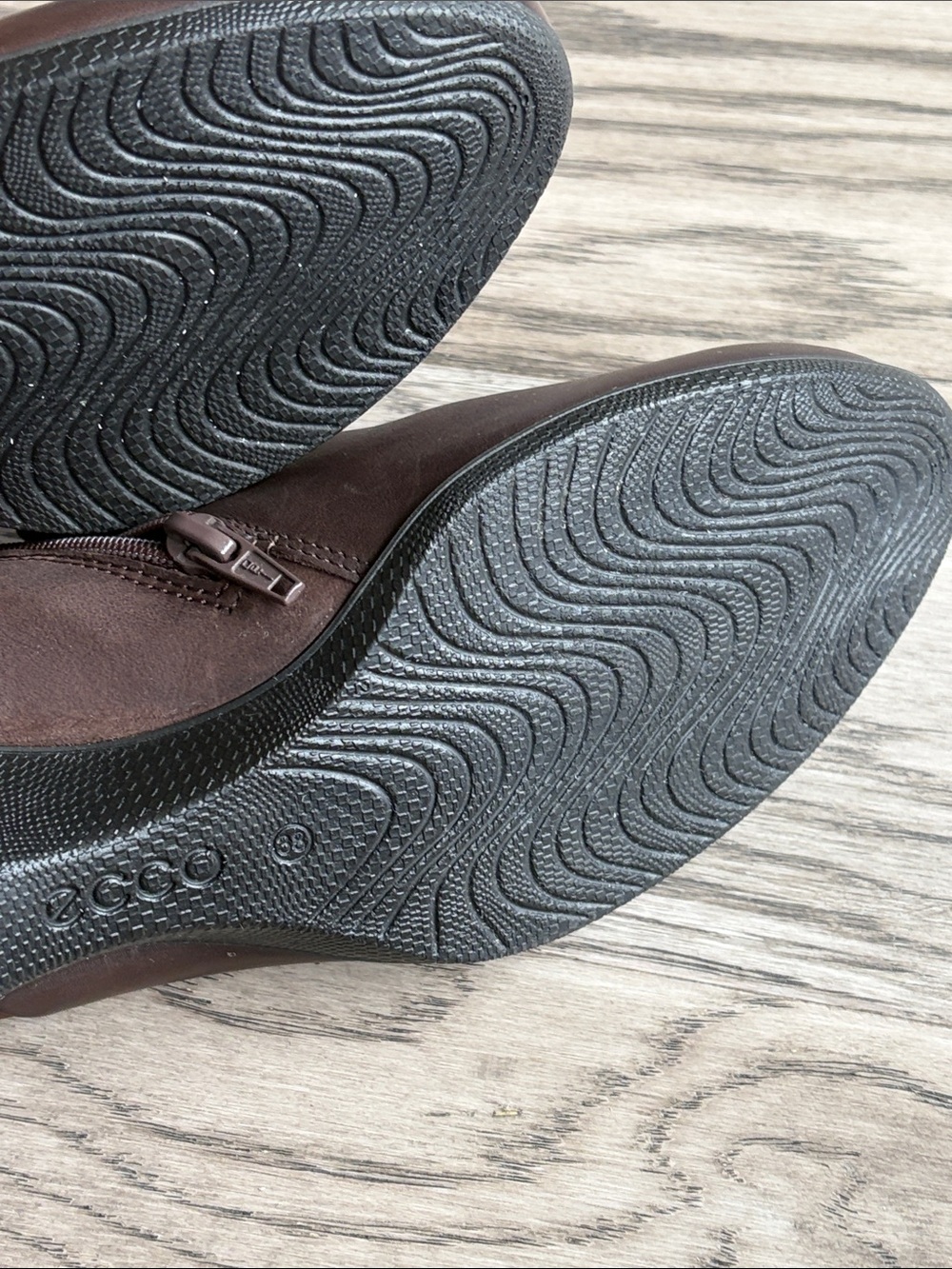 ECCO  Brown Leather Slip-On Shoes - Picture 10 of 14